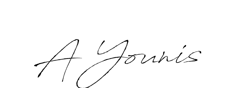 Make a beautiful signature design for name A Younis. With this signature (Antro_Vectra) style, you can create a handwritten signature for free. A Younis signature style 6 images and pictures png