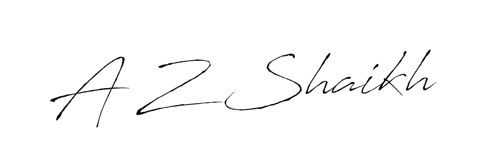 The best way (Antro_Vectra) to make a short signature is to pick only two or three words in your name. The name A Z Shaikh include a total of six letters. For converting this name. A Z Shaikh signature style 6 images and pictures png