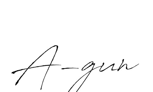 How to make A-gun signature? Antro_Vectra is a professional autograph style. Create handwritten signature for A-gun name. A-gun signature style 6 images and pictures png