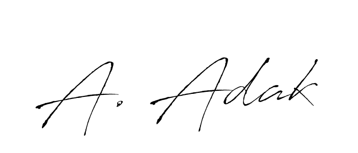 A. Adak stylish signature style. Best Handwritten Sign (Antro_Vectra) for my name. Handwritten Signature Collection Ideas for my name A. Adak. A. Adak signature style 6 images and pictures png