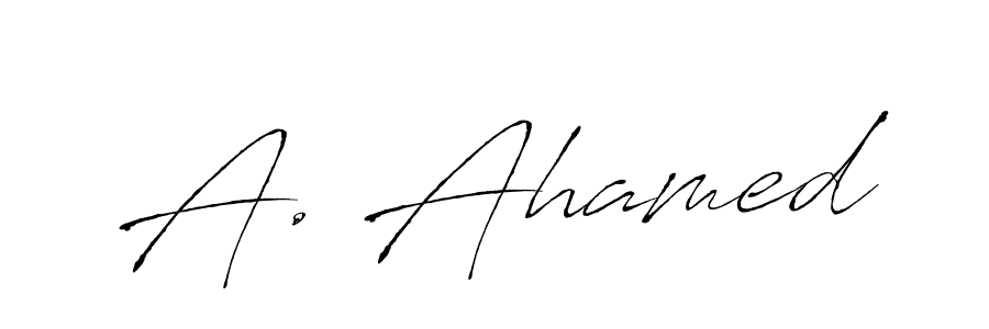 Design your own signature with our free online signature maker. With this signature software, you can create a handwritten (Antro_Vectra) signature for name A. Ahamed. A. Ahamed signature style 6 images and pictures png