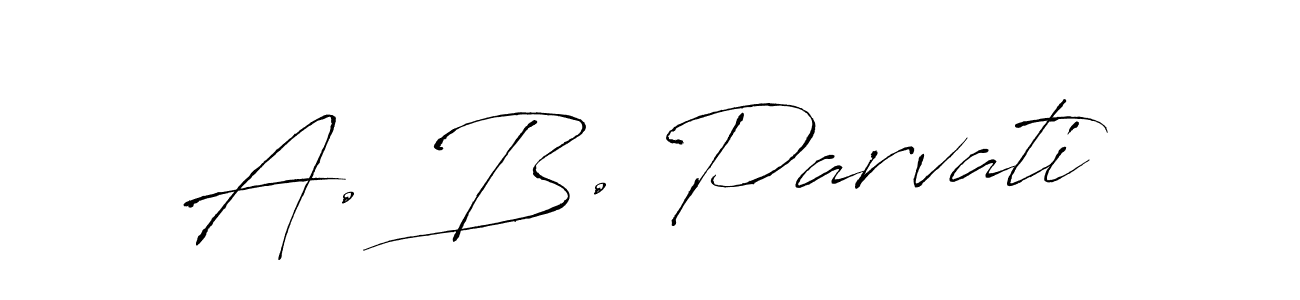 You should practise on your own different ways (Antro_Vectra) to write your name (A. B. Parvati) in signature. don't let someone else do it for you. A. B. Parvati signature style 6 images and pictures png