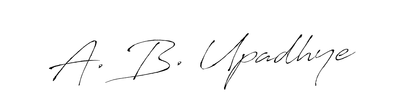 Also You can easily find your signature by using the search form. We will create A. B. Upadhye name handwritten signature images for you free of cost using Antro_Vectra sign style. A. B. Upadhye signature style 6 images and pictures png