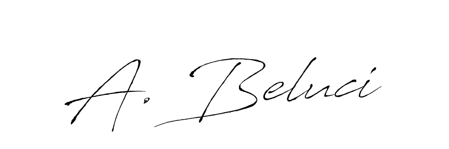 The best way (Antro_Vectra) to make a short signature is to pick only two or three words in your name. The name A. Beluci include a total of six letters. For converting this name. A. Beluci signature style 6 images and pictures png