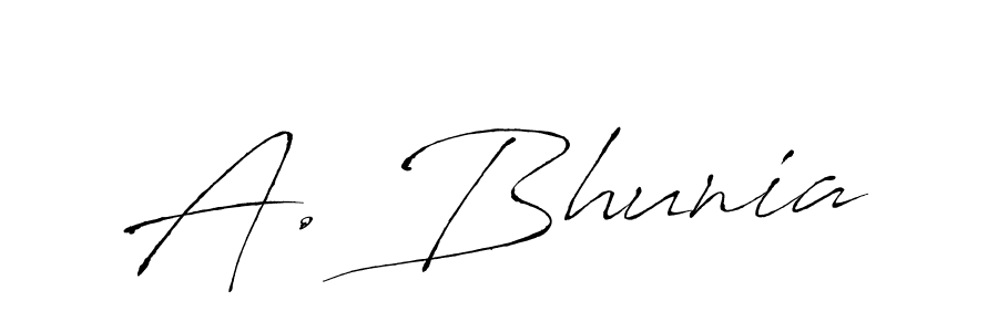 The best way (Antro_Vectra) to make a short signature is to pick only two or three words in your name. The name A. Bhunia include a total of six letters. For converting this name. A. Bhunia signature style 6 images and pictures png