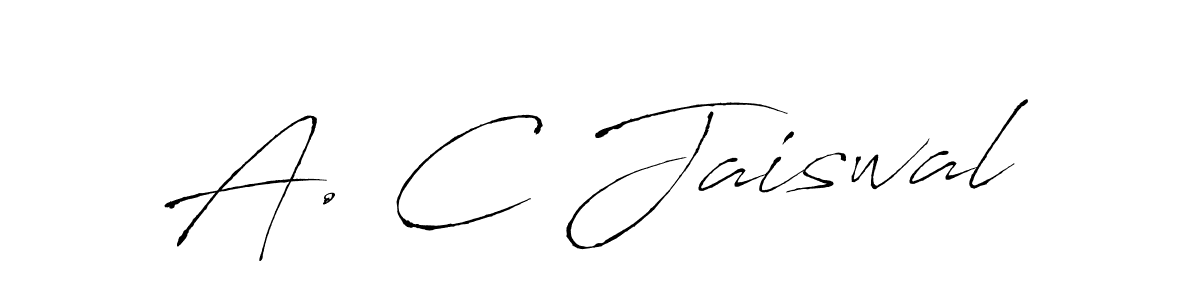 Antro_Vectra is a professional signature style that is perfect for those who want to add a touch of class to their signature. It is also a great choice for those who want to make their signature more unique. Get A. C Jaiswal name to fancy signature for free. A. C Jaiswal signature style 6 images and pictures png