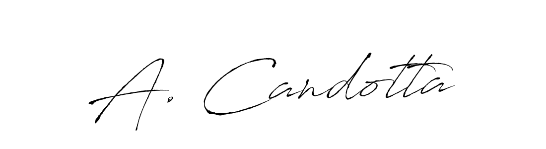 Design your own signature with our free online signature maker. With this signature software, you can create a handwritten (Antro_Vectra) signature for name A. Candotta. A. Candotta signature style 6 images and pictures png
