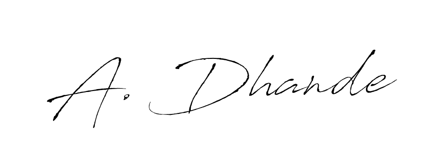 You should practise on your own different ways (Antro_Vectra) to write your name (A. Dhande) in signature. don't let someone else do it for you. A. Dhande signature style 6 images and pictures png