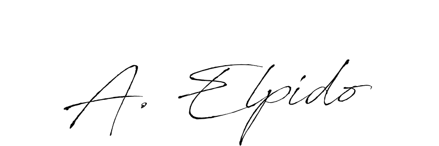 Antro_Vectra is a professional signature style that is perfect for those who want to add a touch of class to their signature. It is also a great choice for those who want to make their signature more unique. Get A. Elpido name to fancy signature for free. A. Elpido signature style 6 images and pictures png