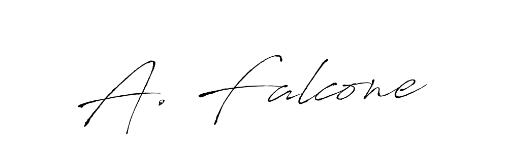 How to make A. Falcone name signature. Use Antro_Vectra style for creating short signs online. This is the latest handwritten sign. A. Falcone signature style 6 images and pictures png