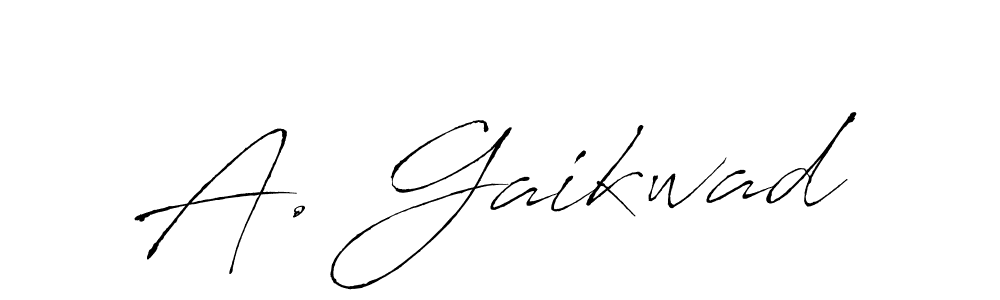 Also we have A. Gaikwad name is the best signature style. Create professional handwritten signature collection using Antro_Vectra autograph style. A. Gaikwad signature style 6 images and pictures png