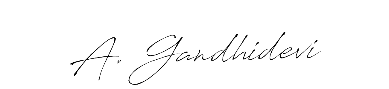 A. Gandhidevi stylish signature style. Best Handwritten Sign (Antro_Vectra) for my name. Handwritten Signature Collection Ideas for my name A. Gandhidevi. A. Gandhidevi signature style 6 images and pictures png