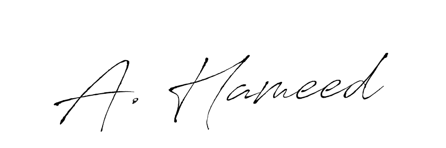 Make a beautiful signature design for name A. Hameed. With this signature (Antro_Vectra) style, you can create a handwritten signature for free. A. Hameed signature style 6 images and pictures png