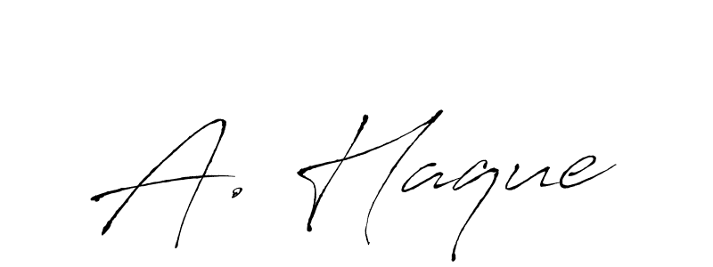 How to make A. Haque name signature. Use Antro_Vectra style for creating short signs online. This is the latest handwritten sign. A. Haque signature style 6 images and pictures png