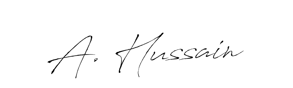 You should practise on your own different ways (Antro_Vectra) to write your name (A. Hussain) in signature. don't let someone else do it for you. A. Hussain signature style 6 images and pictures png