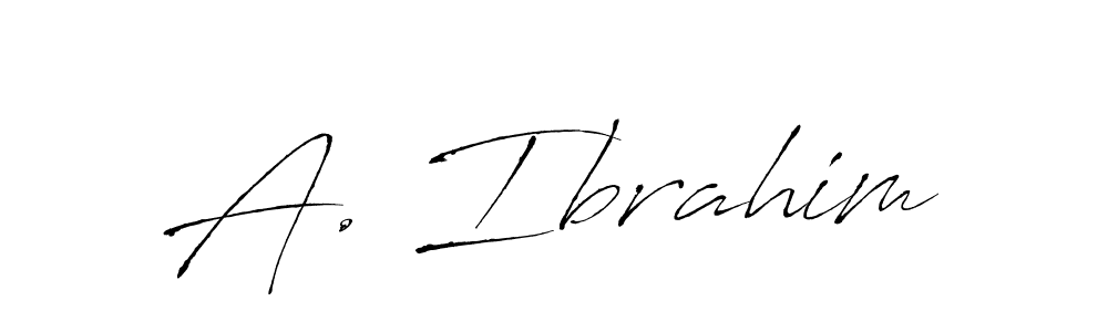 How to make A. Ibrahim name signature. Use Antro_Vectra style for creating short signs online. This is the latest handwritten sign. A. Ibrahim signature style 6 images and pictures png