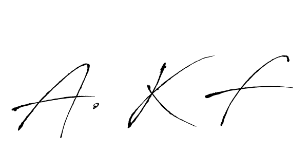 This is the best signature style for the A. K F name. Also you like these signature font (Antro_Vectra). Mix name signature. A. K F signature style 6 images and pictures png