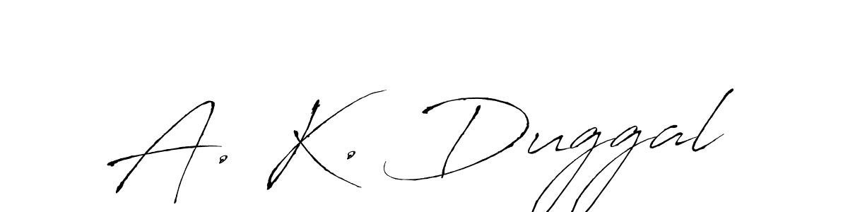 Make a beautiful signature design for name A. K. Duggal. With this signature (Antro_Vectra) style, you can create a handwritten signature for free. A. K. Duggal signature style 6 images and pictures png