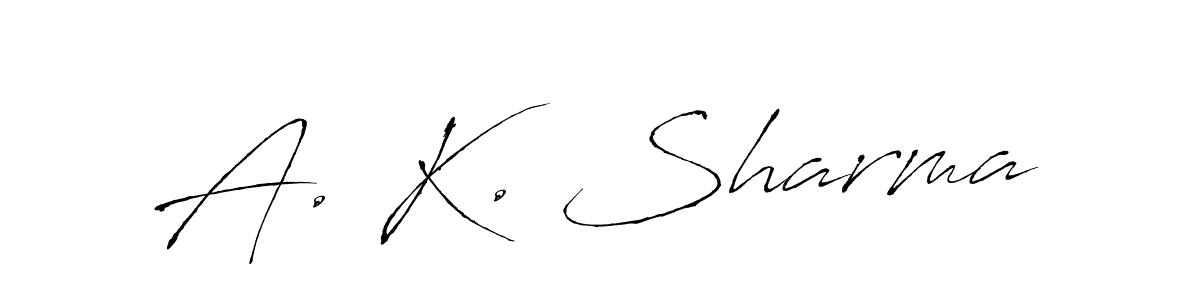 You should practise on your own different ways (Antro_Vectra) to write your name (A. K. Sharma) in signature. don't let someone else do it for you. A. K. Sharma signature style 6 images and pictures png