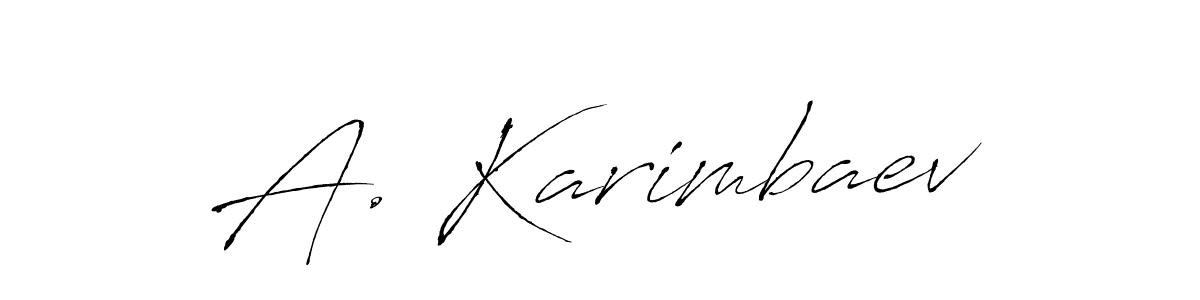 Create a beautiful signature design for name A. Karimbaev. With this signature (Antro_Vectra) fonts, you can make a handwritten signature for free. A. Karimbaev signature style 6 images and pictures png