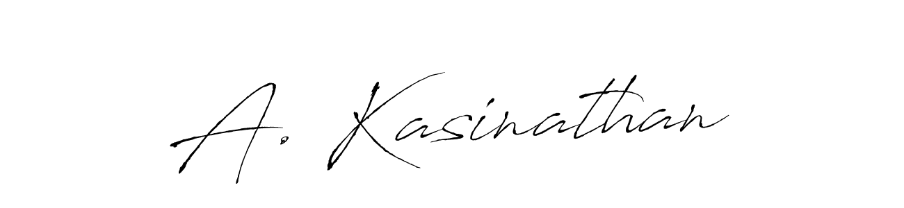 How to make A. Kasinathan name signature. Use Antro_Vectra style for creating short signs online. This is the latest handwritten sign. A. Kasinathan signature style 6 images and pictures png