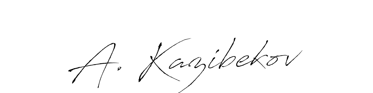 Design your own signature with our free online signature maker. With this signature software, you can create a handwritten (Antro_Vectra) signature for name A. Kazibekov. A. Kazibekov signature style 6 images and pictures png