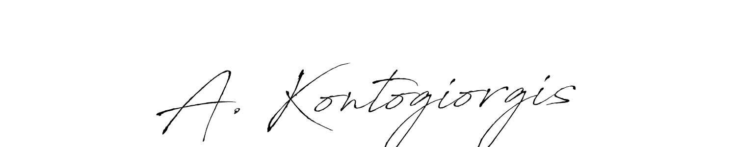 The best way (Antro_Vectra) to make a short signature is to pick only two or three words in your name. The name A. Kontogiorgis include a total of six letters. For converting this name. A. Kontogiorgis signature style 6 images and pictures png