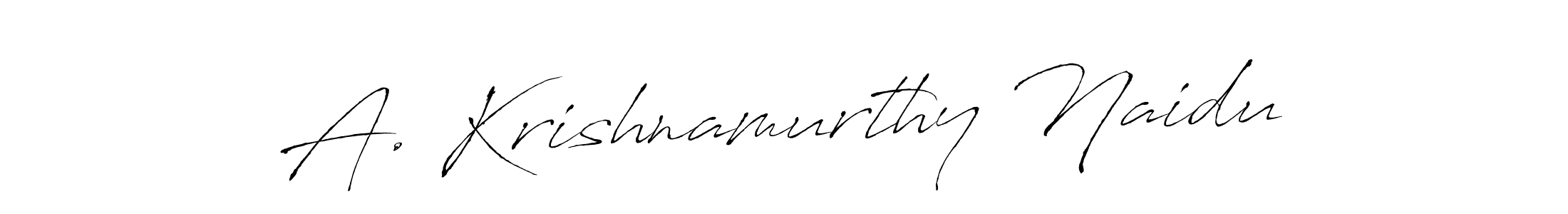 Create a beautiful signature design for name A. Krishnamurthy Naidu. With this signature (Antro_Vectra) fonts, you can make a handwritten signature for free. A. Krishnamurthy Naidu signature style 6 images and pictures png
