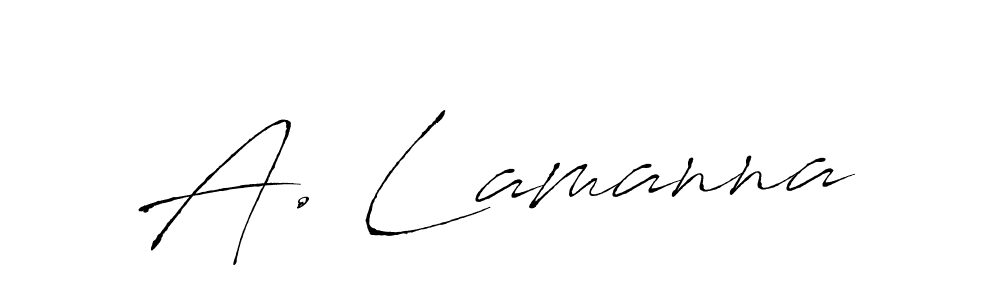 Similarly Antro_Vectra is the best handwritten signature design. Signature creator online .You can use it as an online autograph creator for name A. Lamanna. A. Lamanna signature style 6 images and pictures png