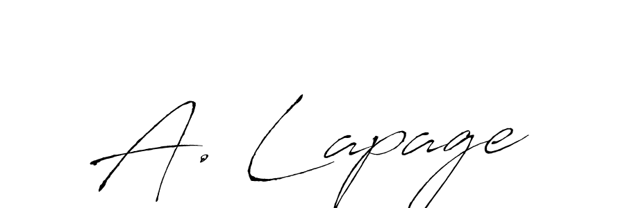 Also we have A. Lapage name is the best signature style. Create professional handwritten signature collection using Antro_Vectra autograph style. A. Lapage signature style 6 images and pictures png