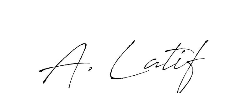 A. Latif stylish signature style. Best Handwritten Sign (Antro_Vectra) for my name. Handwritten Signature Collection Ideas for my name A. Latif. A. Latif signature style 6 images and pictures png
