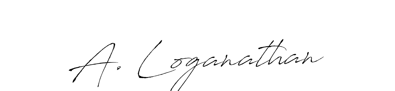 The best way (Antro_Vectra) to make a short signature is to pick only two or three words in your name. The name A. Loganathan include a total of six letters. For converting this name. A. Loganathan signature style 6 images and pictures png