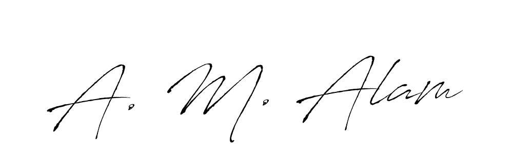 Make a beautiful signature design for name A. M. Alam. With this signature (Antro_Vectra) style, you can create a handwritten signature for free. A. M. Alam signature style 6 images and pictures png