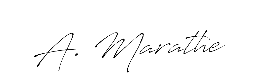 The best way (Antro_Vectra) to make a short signature is to pick only two or three words in your name. The name A. Marathe include a total of six letters. For converting this name. A. Marathe signature style 6 images and pictures png