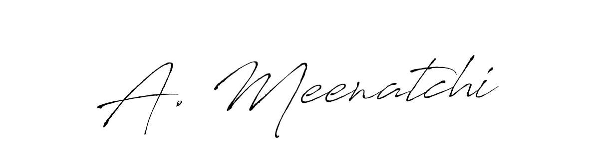 if you are searching for the best signature style for your name A. Meenatchi. so please give up your signature search. here we have designed multiple signature styles  using Antro_Vectra. A. Meenatchi signature style 6 images and pictures png