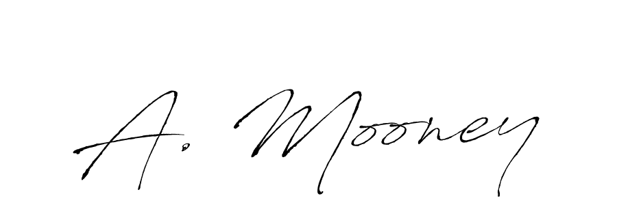 How to make A. Mooney name signature. Use Antro_Vectra style for creating short signs online. This is the latest handwritten sign. A. Mooney signature style 6 images and pictures png