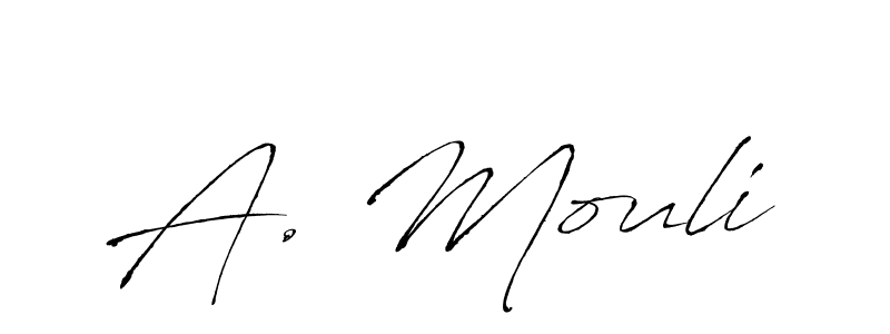 Create a beautiful signature design for name A. Mouli. With this signature (Antro_Vectra) fonts, you can make a handwritten signature for free. A. Mouli signature style 6 images and pictures png