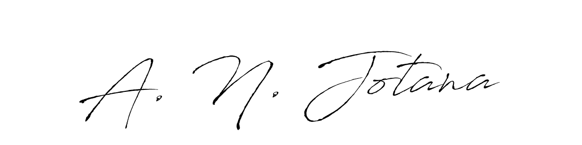 Antro_Vectra is a professional signature style that is perfect for those who want to add a touch of class to their signature. It is also a great choice for those who want to make their signature more unique. Get A. N. Jotana name to fancy signature for free. A. N. Jotana signature style 6 images and pictures png