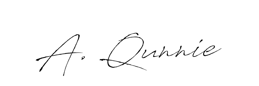 This is the best signature style for the A. Qunnie name. Also you like these signature font (Antro_Vectra). Mix name signature. A. Qunnie signature style 6 images and pictures png