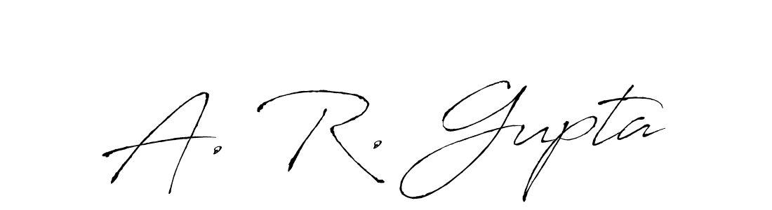 How to make A. R. Gupta name signature. Use Antro_Vectra style for creating short signs online. This is the latest handwritten sign. A. R. Gupta signature style 6 images and pictures png