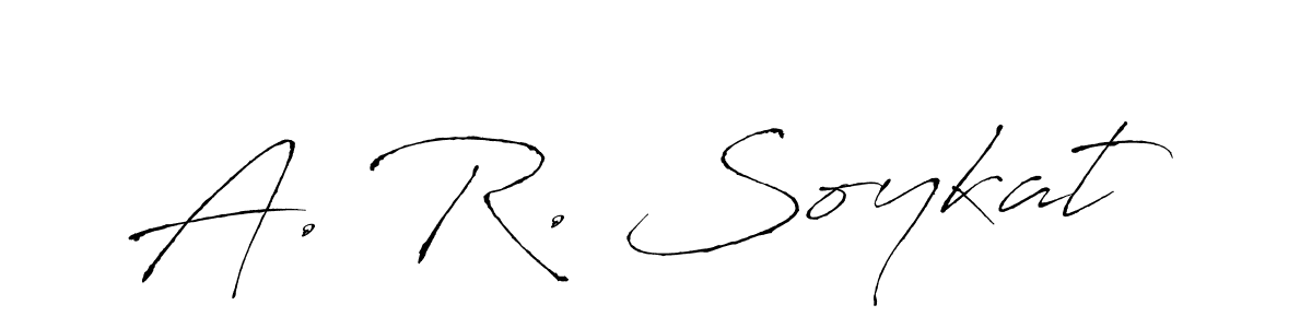 if you are searching for the best signature style for your name A. R. Soykat. so please give up your signature search. here we have designed multiple signature styles  using Antro_Vectra. A. R. Soykat signature style 6 images and pictures png