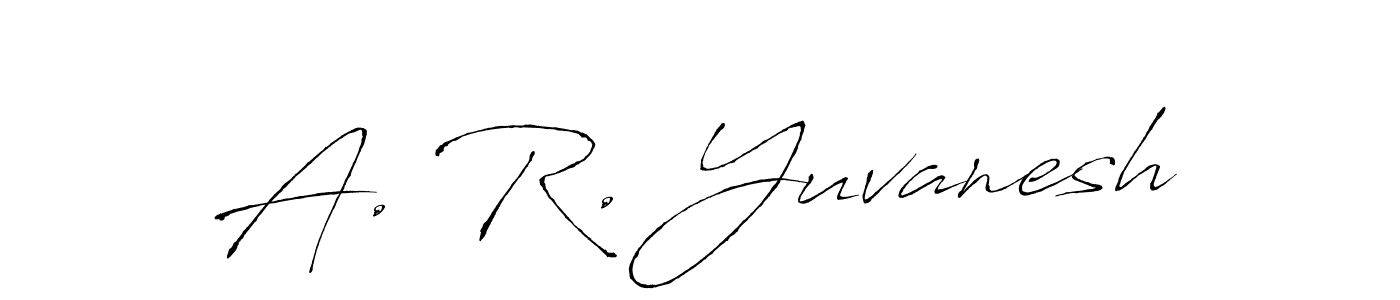 You should practise on your own different ways (Antro_Vectra) to write your name (A. R. Yuvanesh) in signature. don't let someone else do it for you. A. R. Yuvanesh signature style 6 images and pictures png