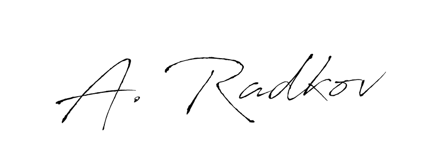 How to make A. Radkov name signature. Use Antro_Vectra style for creating short signs online. This is the latest handwritten sign. A. Radkov signature style 6 images and pictures png