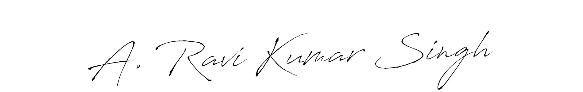 Make a beautiful signature design for name A. Ravi Kumar Singh. With this signature (Antro_Vectra) style, you can create a handwritten signature for free. A. Ravi Kumar Singh signature style 6 images and pictures png