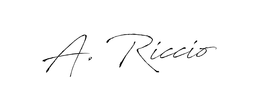 A. Riccio stylish signature style. Best Handwritten Sign (Antro_Vectra) for my name. Handwritten Signature Collection Ideas for my name A. Riccio. A. Riccio signature style 6 images and pictures png