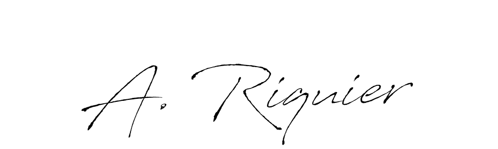 How to make A. Riquier signature? Antro_Vectra is a professional autograph style. Create handwritten signature for A. Riquier name. A. Riquier signature style 6 images and pictures png