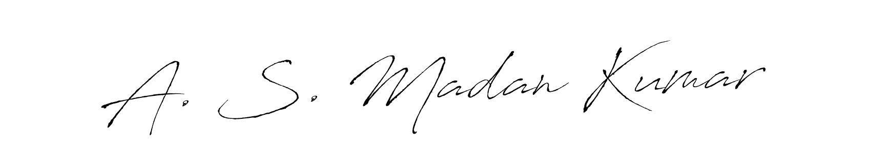 A. S. Madan Kumar stylish signature style. Best Handwritten Sign (Antro_Vectra) for my name. Handwritten Signature Collection Ideas for my name A. S. Madan Kumar. A. S. Madan Kumar signature style 6 images and pictures png