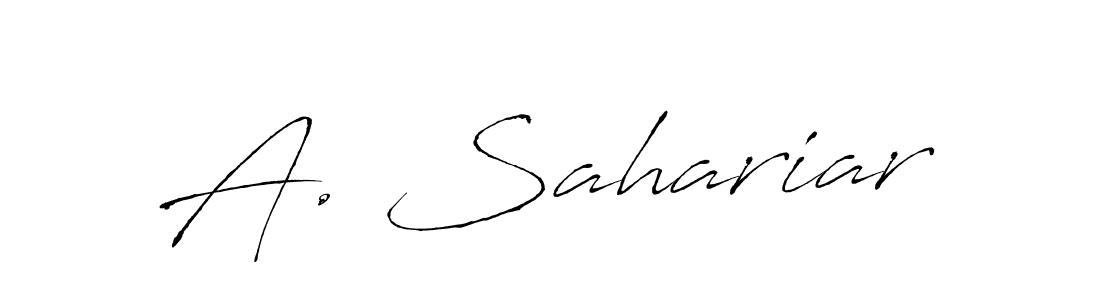 How to make A. Sahariar name signature. Use Antro_Vectra style for creating short signs online. This is the latest handwritten sign. A. Sahariar signature style 6 images and pictures png