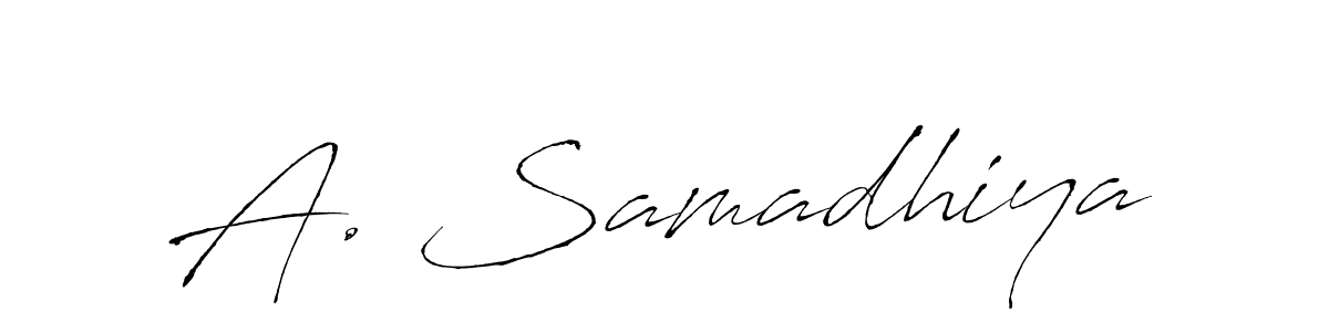 Make a short A. Samadhiya signature style. Manage your documents anywhere anytime using Antro_Vectra. Create and add eSignatures, submit forms, share and send files easily. A. Samadhiya signature style 6 images and pictures png