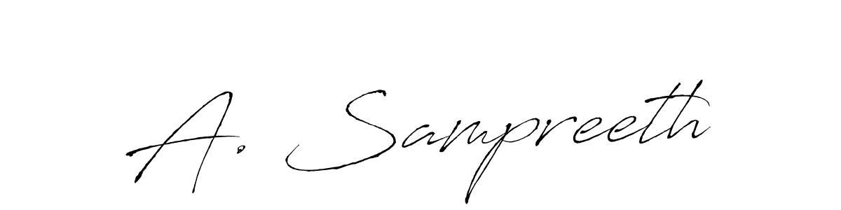 A. Sampreeth stylish signature style. Best Handwritten Sign (Antro_Vectra) for my name. Handwritten Signature Collection Ideas for my name A. Sampreeth. A. Sampreeth signature style 6 images and pictures png